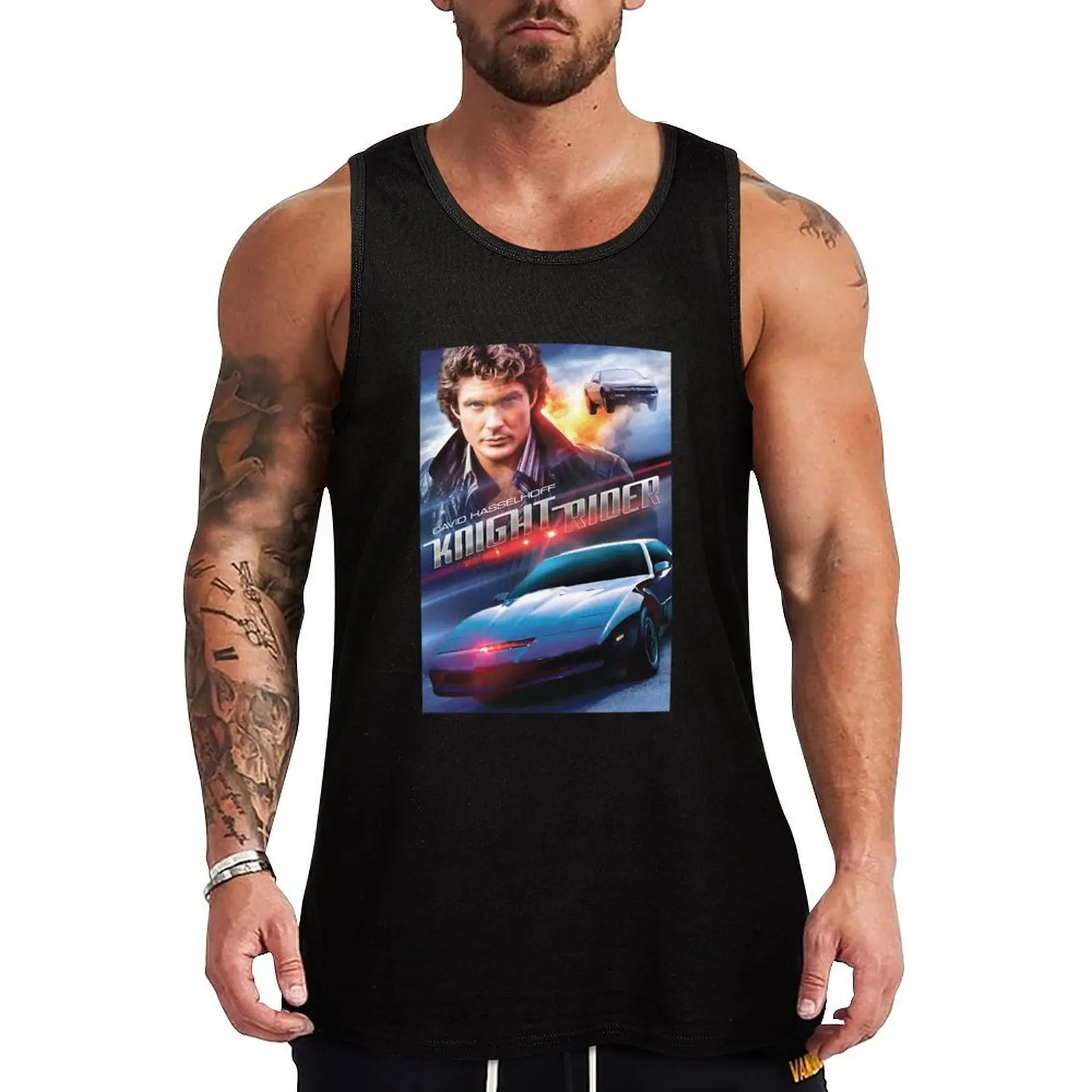 THE FANTASTIC CAR - KNIGHT RIDER Tank Top men clothes t-shirts man T-shirt male Working vest