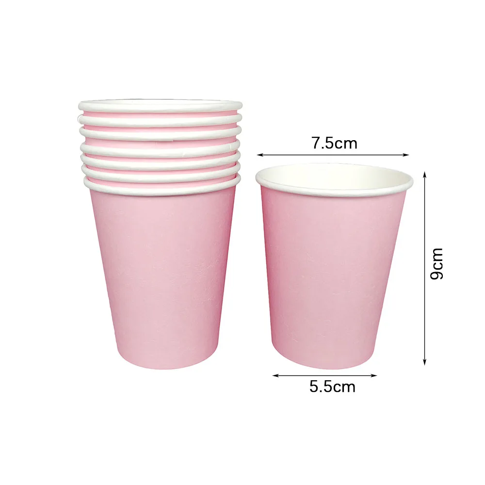 Pink Gold Disposable Tableware Set Paper Plate Cup for Wedding Birthday Decor Supplies Baby Shower Gender Reveal Party Tableware