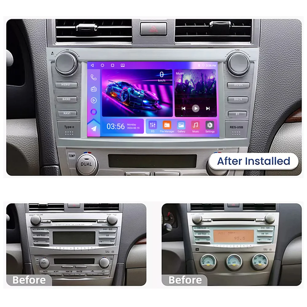 Car Radio Android For Toyota Camry XV40 2006-2011 Carplay Multimedia 8inch Player 2Din Stereo Autoaudio Head Unit Navigation GPS
