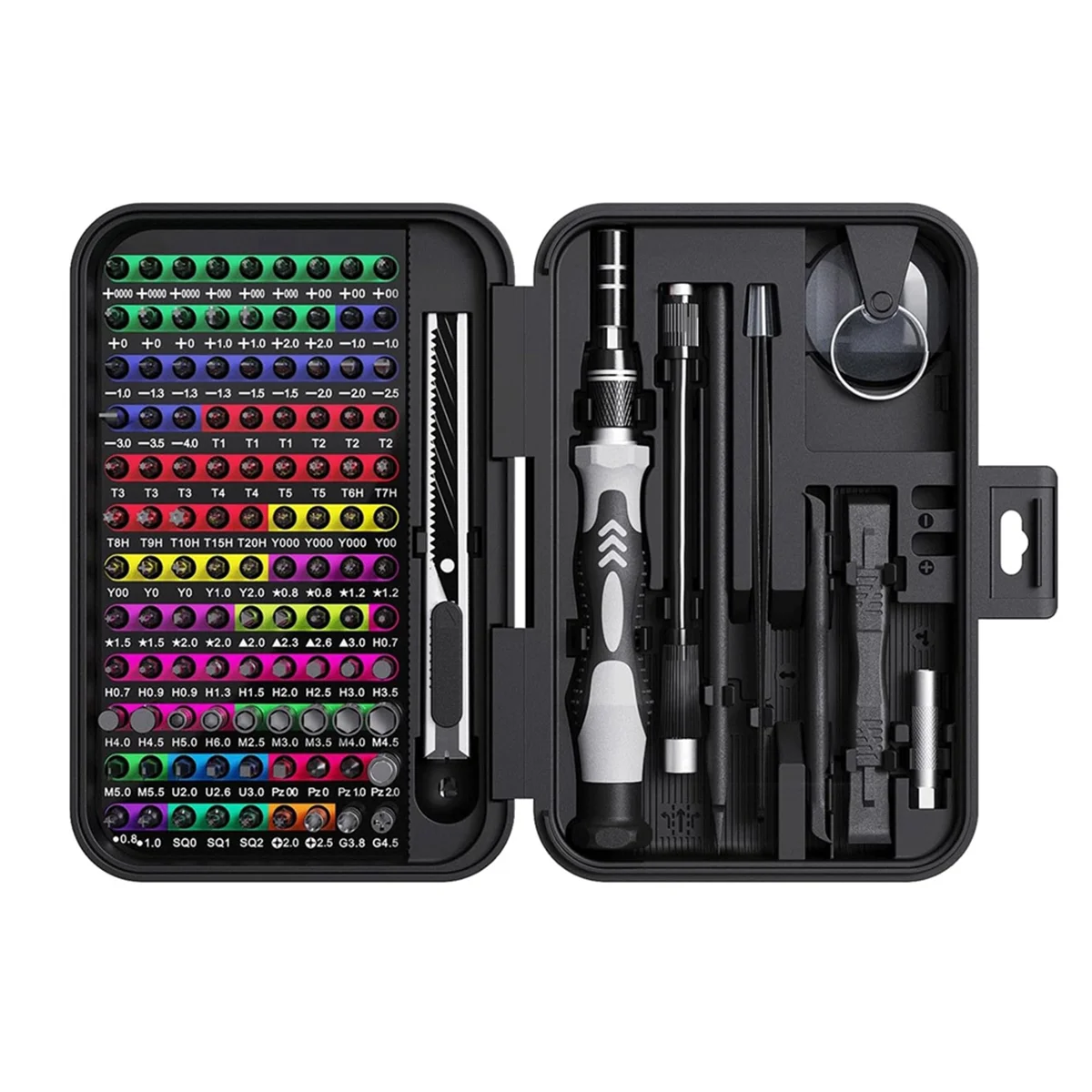 Precision Screwdriver Set with Color-Coded Identification, 132 in 1 Mini Magnetic Repair Tool Kits with Storage