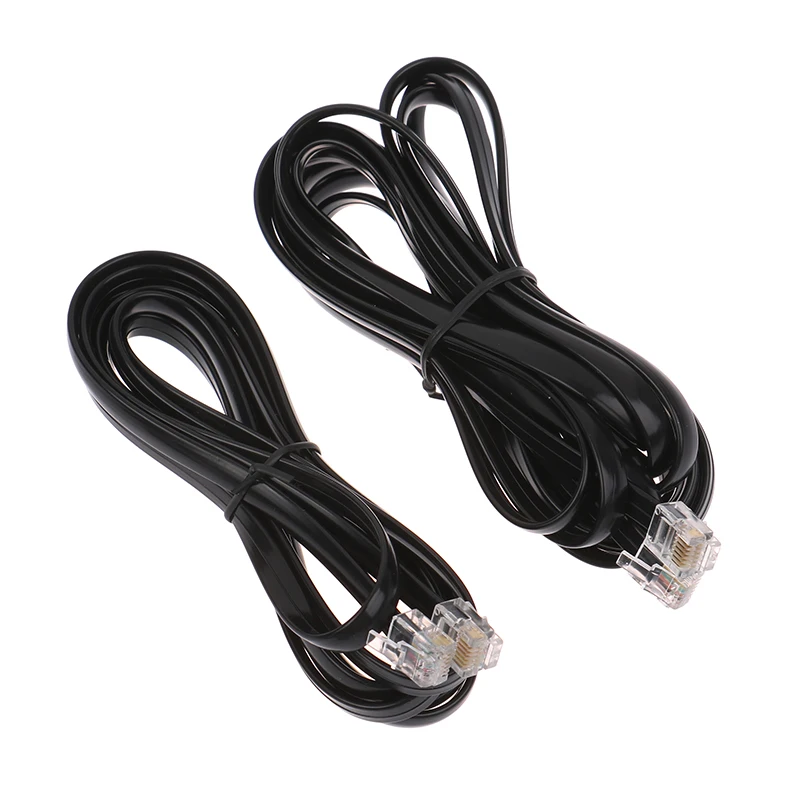 0.5/1/2/3/5Meter RJ12 6P6C Data Cable, Male To Male Modular Data Cord Straight Wiring Pinout Telephone Handset Extension Cable