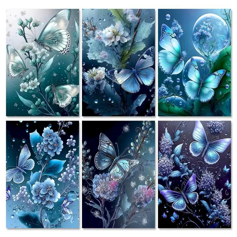 

GATYZTORY 5D Diamond Mosaic Sets Butterfly Home Decor DIY Full Diamond Embroidery Animal Picture Of Rhinestones Needlework