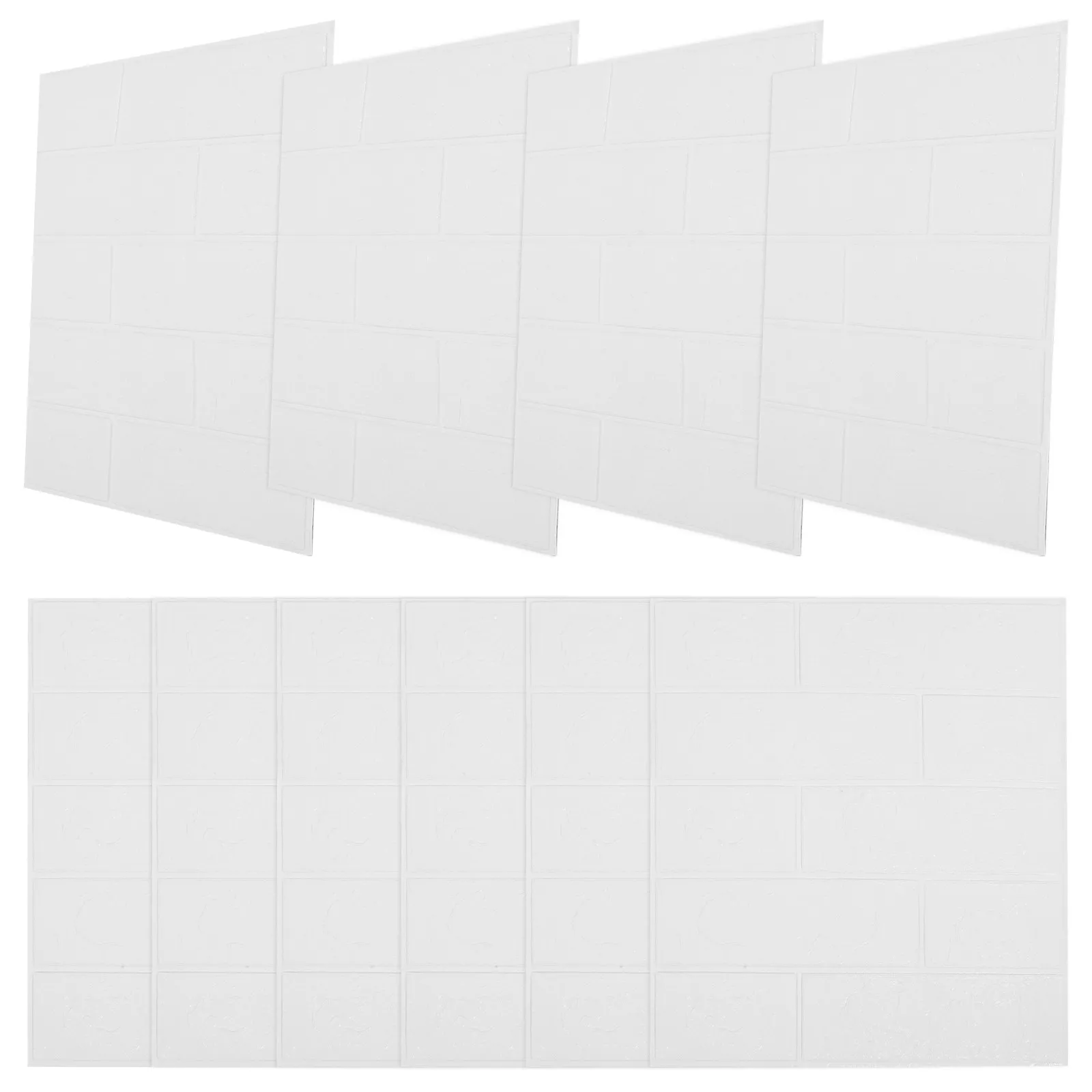 20Pcs 3D Rock Texture Brick Wall Stickers Self Adhesive Removable Peel and Stick Kitchen Bathroom Corridor Decor Wall Decals