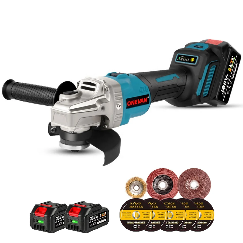 

Brushless Angle Grinder 125MM M14 6-speed Adjustable Hand-held Polishing Cutting Machine for Makita Battery