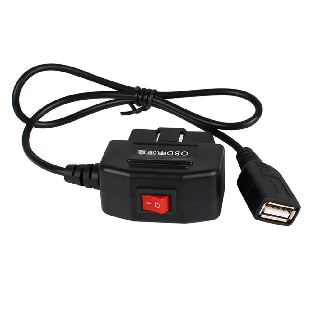 자동차 충전 케이블 OBD 하드 와이어 키트, 24 시간 주차 모니터링, 5V 3A USB, 스위치 와이어 포함, 대시 캠 캠코더 차량 DVR