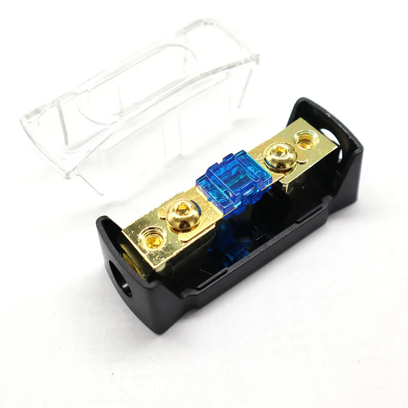 

1Way Car Audio Modified Mini Matte AFS Fuse Holder 12v 24v Power Fuse Box Without Fuse 4GA 8GA Automotivo Fusible