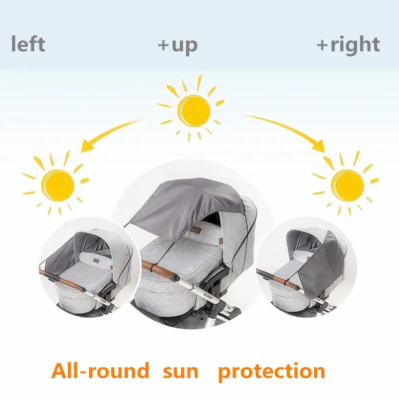 Baby Stroller accessary Stroller Sunshade Cover-Effective UV Rays Cut Design-Stops 99% of The Sun\'s Rays (UPF50+) Universal fit