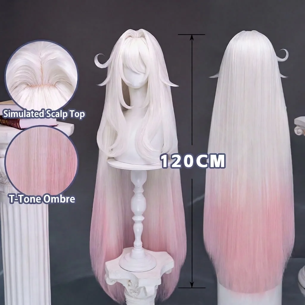 Game Genshin Impact Ronova Cosplay Wig Headwear Ruler of Death Ronova Cosplay Prop Ronova For Hallowmas Party Adult Unisex Prop