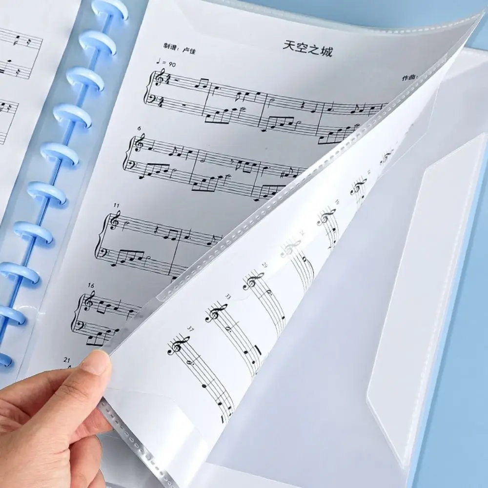 Creative Plastic Music Score Folder A4 Transparent Music Clip Portable Flexible Music Book Folder