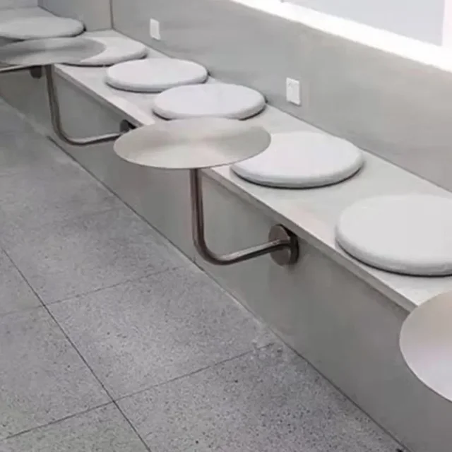 Wall Hanging Stainless Steel Small Round Table Modern Milk Tea Shop Cafe Table Simple Against The Wall Space Saving Table 4 Wall Hanging Stainless Steel Small Round Table Modern Milk Tea Shop Cafe Table Simple Against The Wall Space Saving Table 4