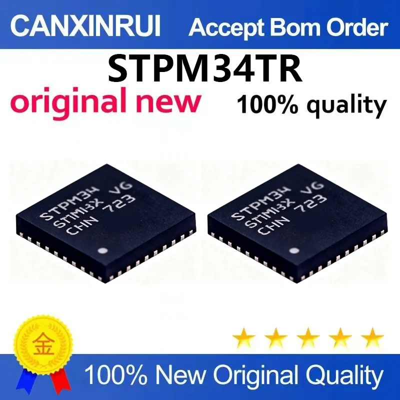 （5pcs-100pcs)STPM34TR QFN-32 metering application ASSP single-phase electricity metering chip I