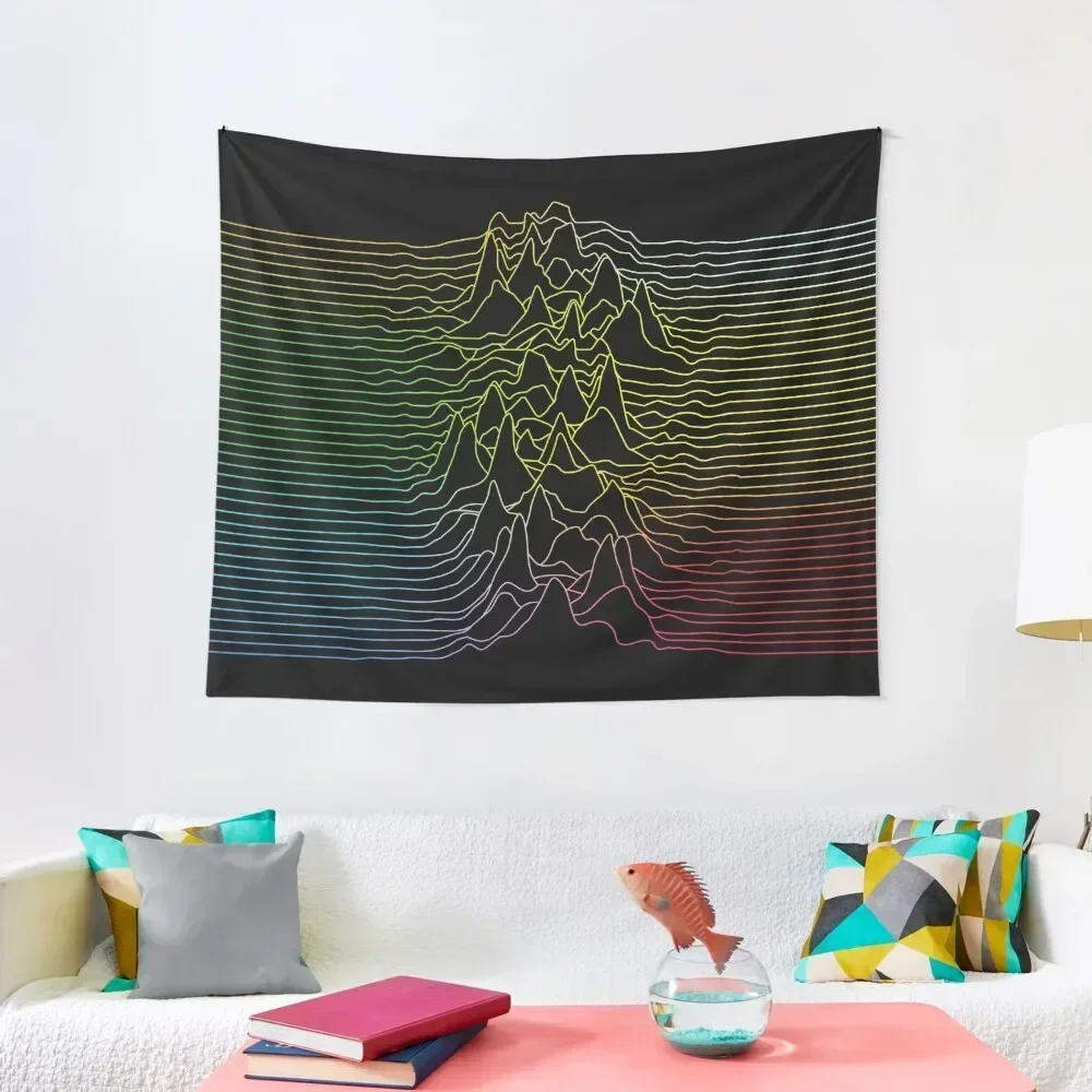 

rainbow illustration - sound wave graphic Tapestry Japanese Room Decor For Bedroom Decoration Home Home Decorators Tapestry