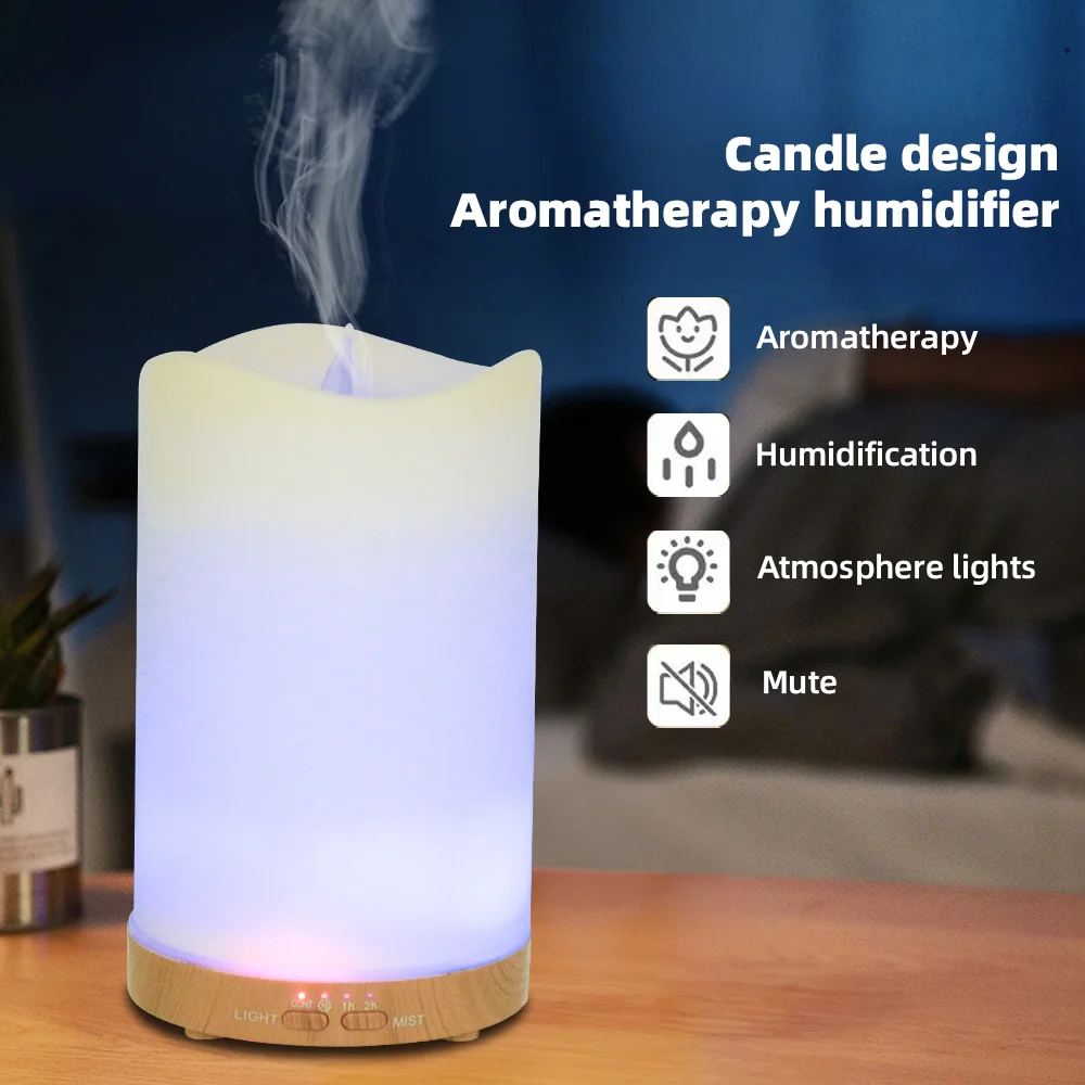Diffuseur d'arômes veilleuse avec minuterie humidificateur hydratant pour la relaxation à domicile et l'amélioration de l'atmosphère