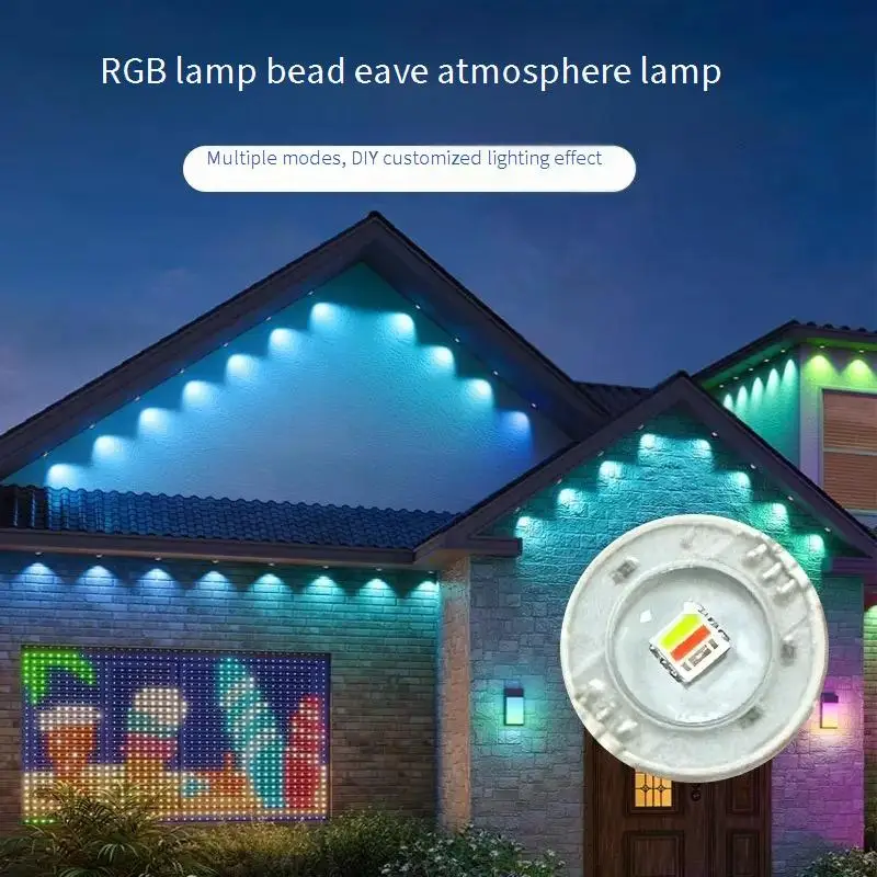 

Outdoor eave lights RGB courtyard decorative waterproof string lights, indoor and outdoor festival atmosphere lights
