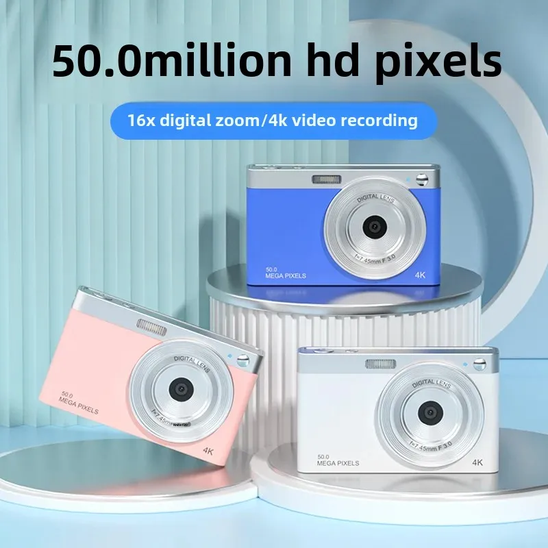 New 5000 Million Pixel HD CCD Mirrorless Camera 4K Vintage VLOG Student Selfie Camera High Definition Screen CMOS Sensor