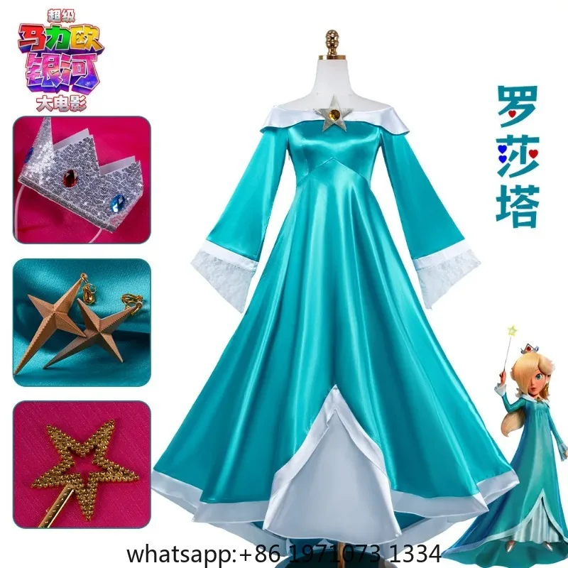 Fancy Anime Rosalina Princess Cosplay Costume Comic Halloween Christmas Uniform Dress Woman Girl Disguise Performance Stage