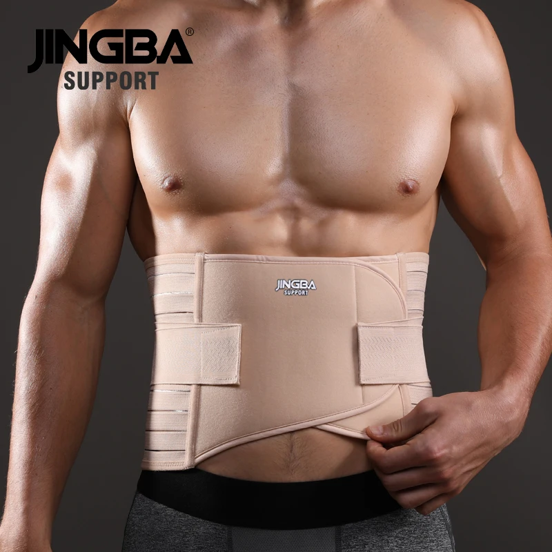 JINGBA SUPPORT Men Women Waist Trainer Body Shaper Abdominale Sport Lumbar Joint Protector Sports Fitness Sweat Belt Faja Hombre