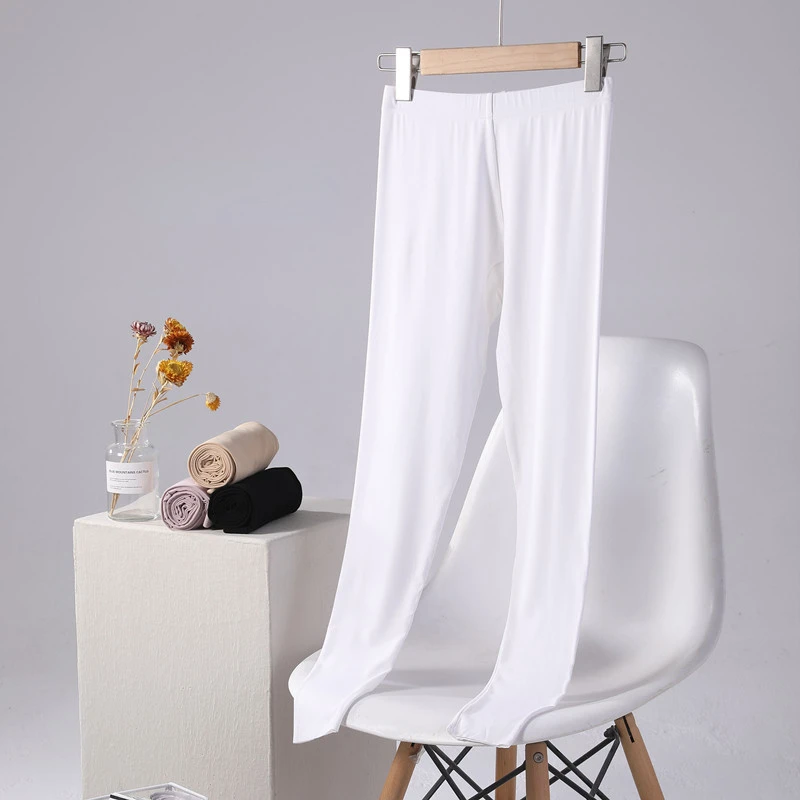 Modal women leggings plus size spring and autumn thin seamless elastic tight high waist slim pants.