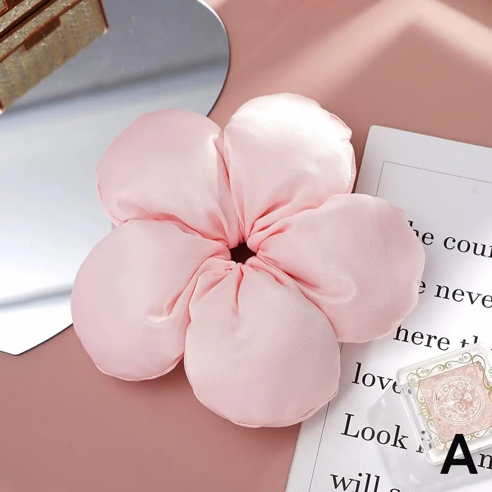 16cm Niche High-end Blogger Sponge Flower Hair Unique Hair 3D Ties Bread-shaped Feel High-end Hair Accessories Headband G4Z7