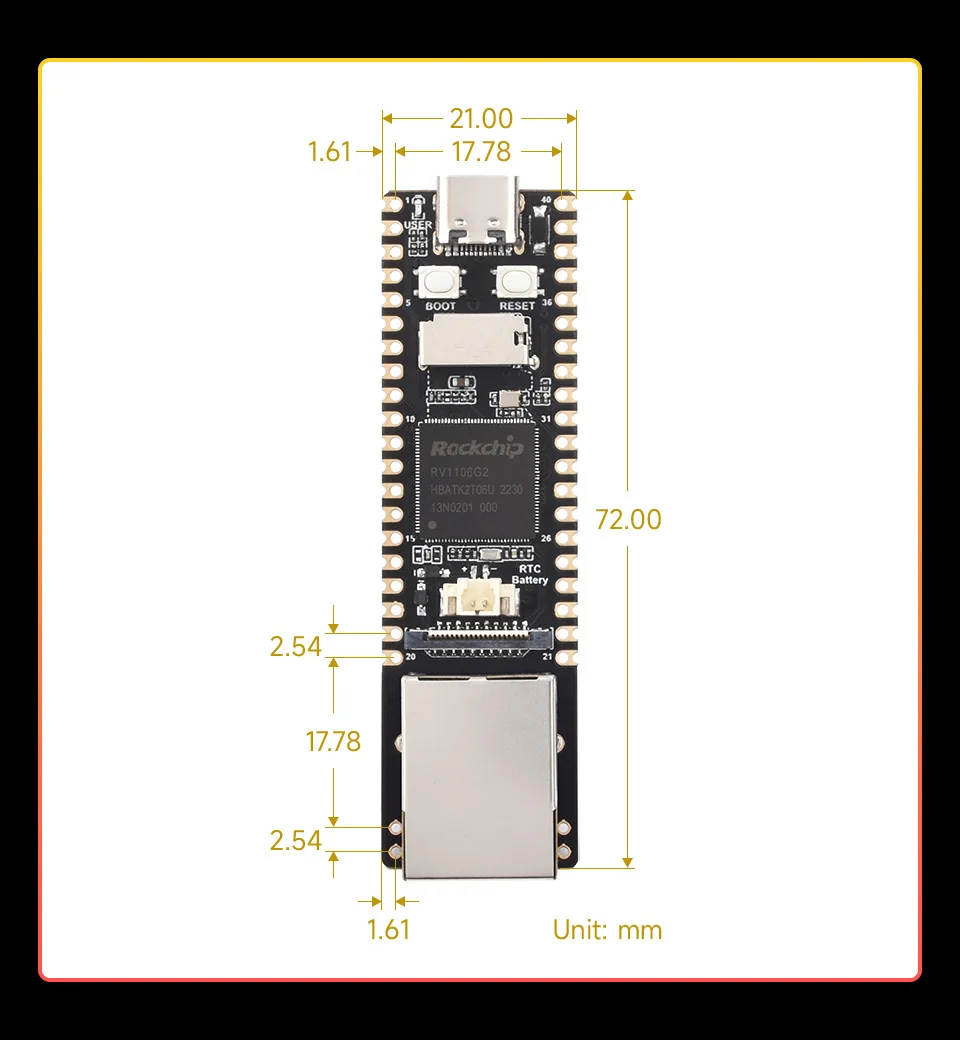 Luckfox Pico Pro/Max RV1106 Linux Micro Development Board، يدمج معالجات ARM Cortex-A7/RISC-V MCU/NPU/ISP
