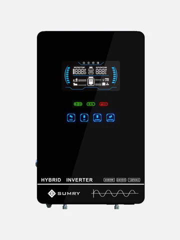 Sumry 4000W Off Grid Hybrid Inverter 24V 140A 5600W MPPT Solar Charger Pure Sine Wave Inverter for Home 6.25 Inch LCD Display