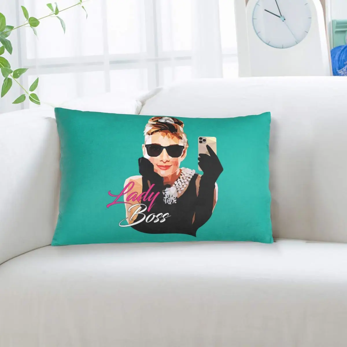 Hepburn Audrey Hepburn Rectangle Pillowcase Cushion Cover Decorative Bedroom Bed Home Comfort Throw Pillow