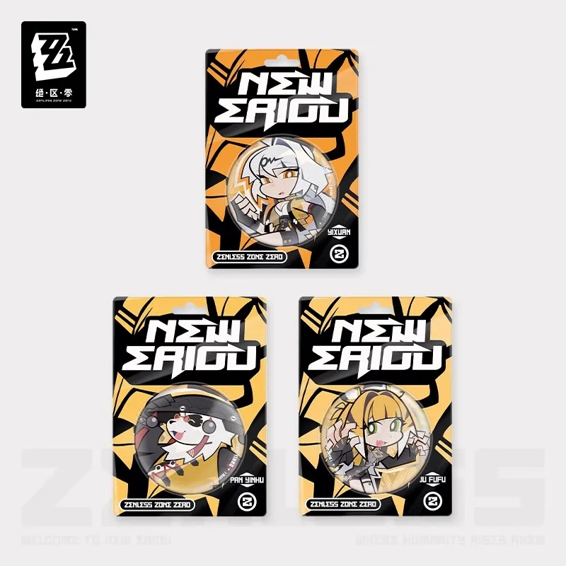 [Genuine] miHoYo Game Zenless Zone Zero Q-version Tinplate Badge Yixuan Pan Yinhu Anime Brooch Yunkui Summit Cosplay Xmas Gifts 2