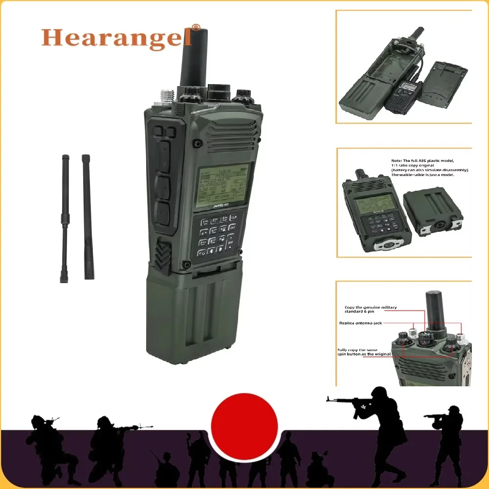 Hearangel Tactical PRC-163 Harris Military Radio Dummy Virtual Box Built-in Yaesu Vertex Plug for Tactical 6 Pin Ptt Adapter