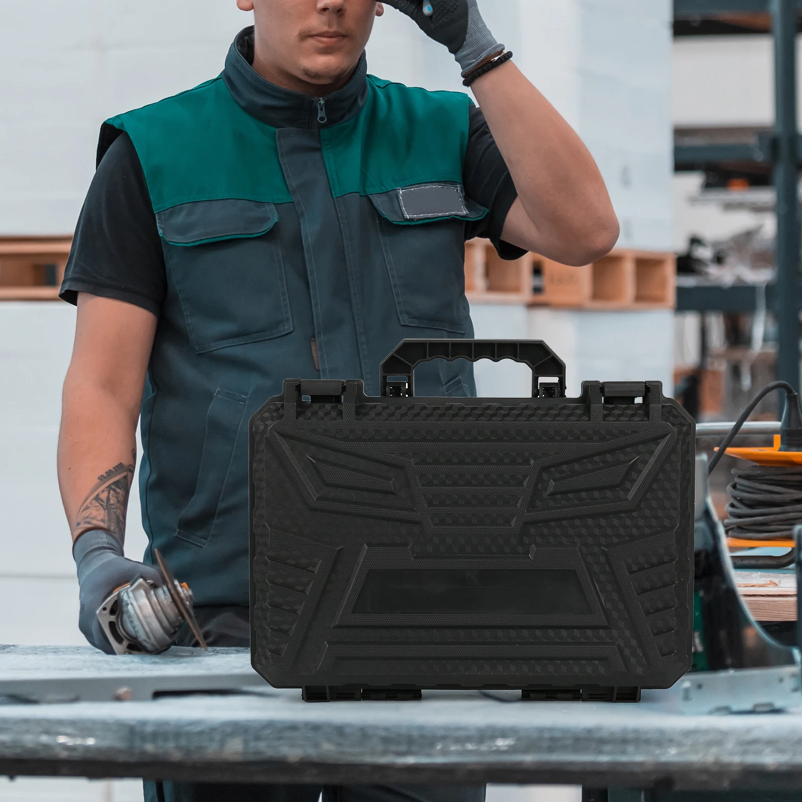Plastic Angle Grinder Tool Box Portable Grinding Machine Case for Lithium Battery Grinder & Parts