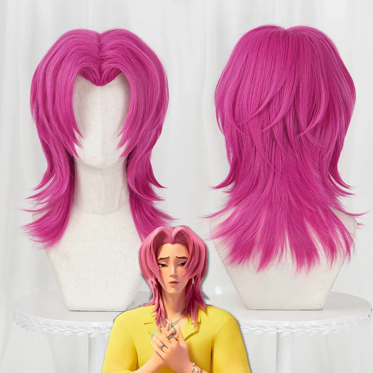 Rumi Mira Zoey Parrucca Cosplay KPOP Demon Hunters Cosplay Huntrix Saja Ragazzi Jinu Bambino Mistero Parrucca Cosplay Costume da festa di Halloween