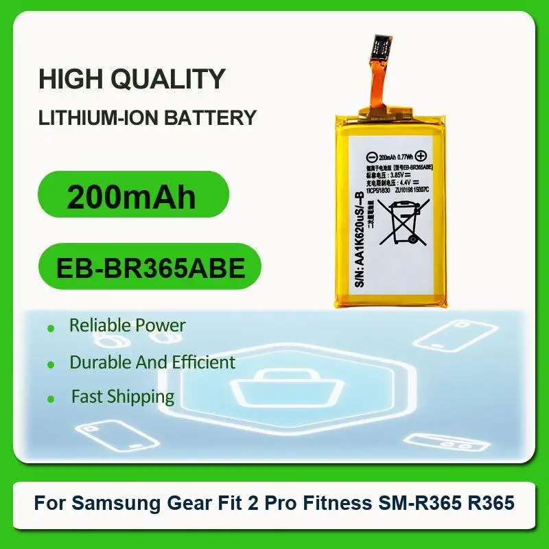 Battery For Samsung Watch 5 40mm SM-R900 Gear Active 2 SM-R830 SM-R835 S4 42mm SM-R800 SM-R810 SM-R805 Fit Pro Fitness SM-R365