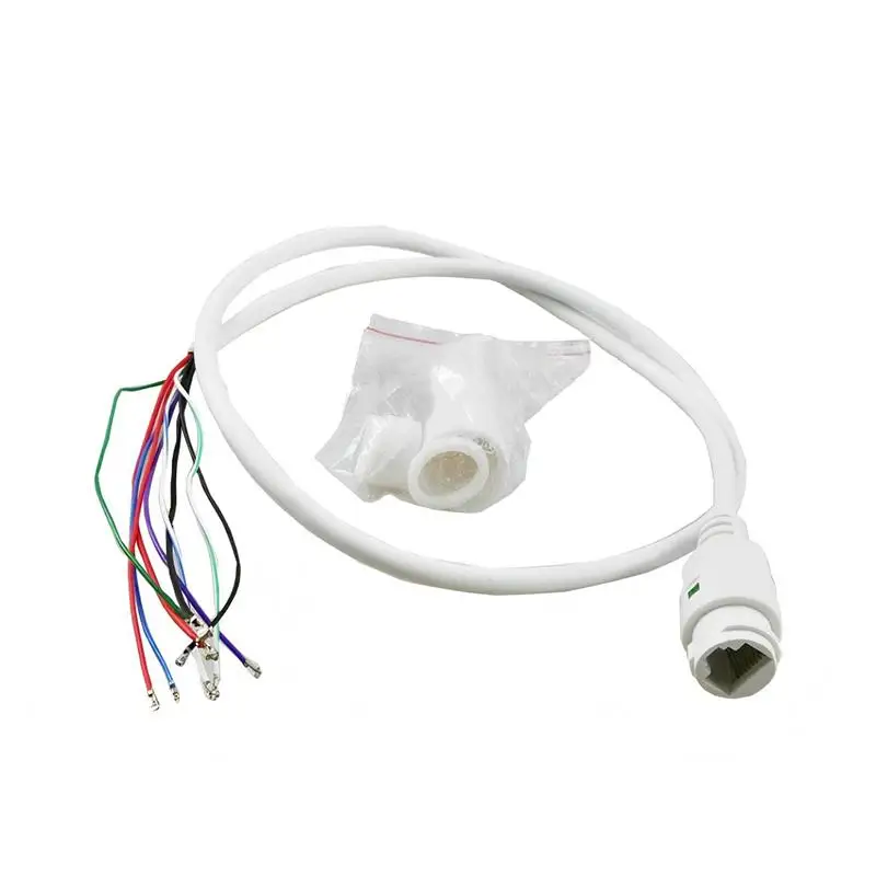 RJ45 Female Socket Network Camera Waterproof Pigtail Terminal Block 9core Network Port Cable Tp15v Poe Connector