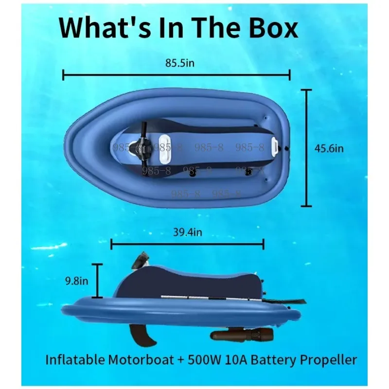 Electric Powered Inflatable Water Jet Ski Floating Motorboat for Seawater & Swimming Pool Entertainment