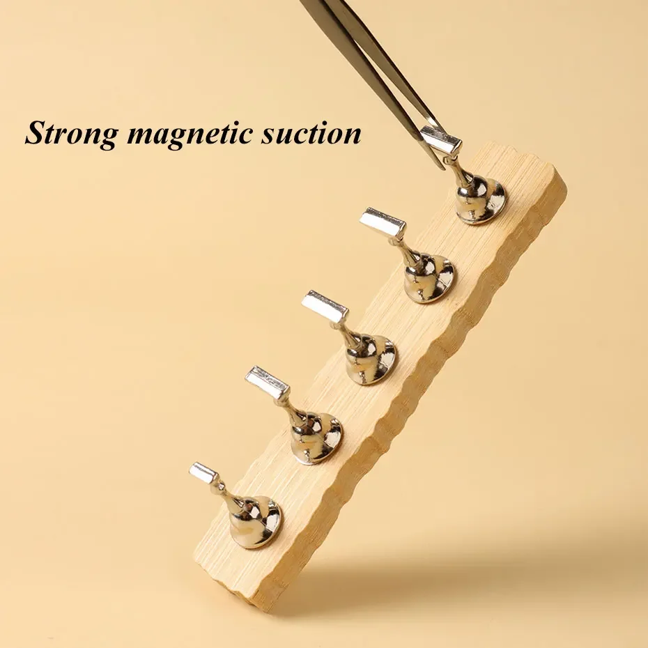 Magnetic Nail Practice Stand Strong Magnetic Nail Tips Holder Practice Display Nail Fake Nail Display Stand Set Holders Manicure