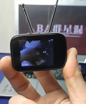 Miniature TV Model - Retro Style with Color Touch Screen for Dollhouse & Kitchen Decor, Customizable Video Content