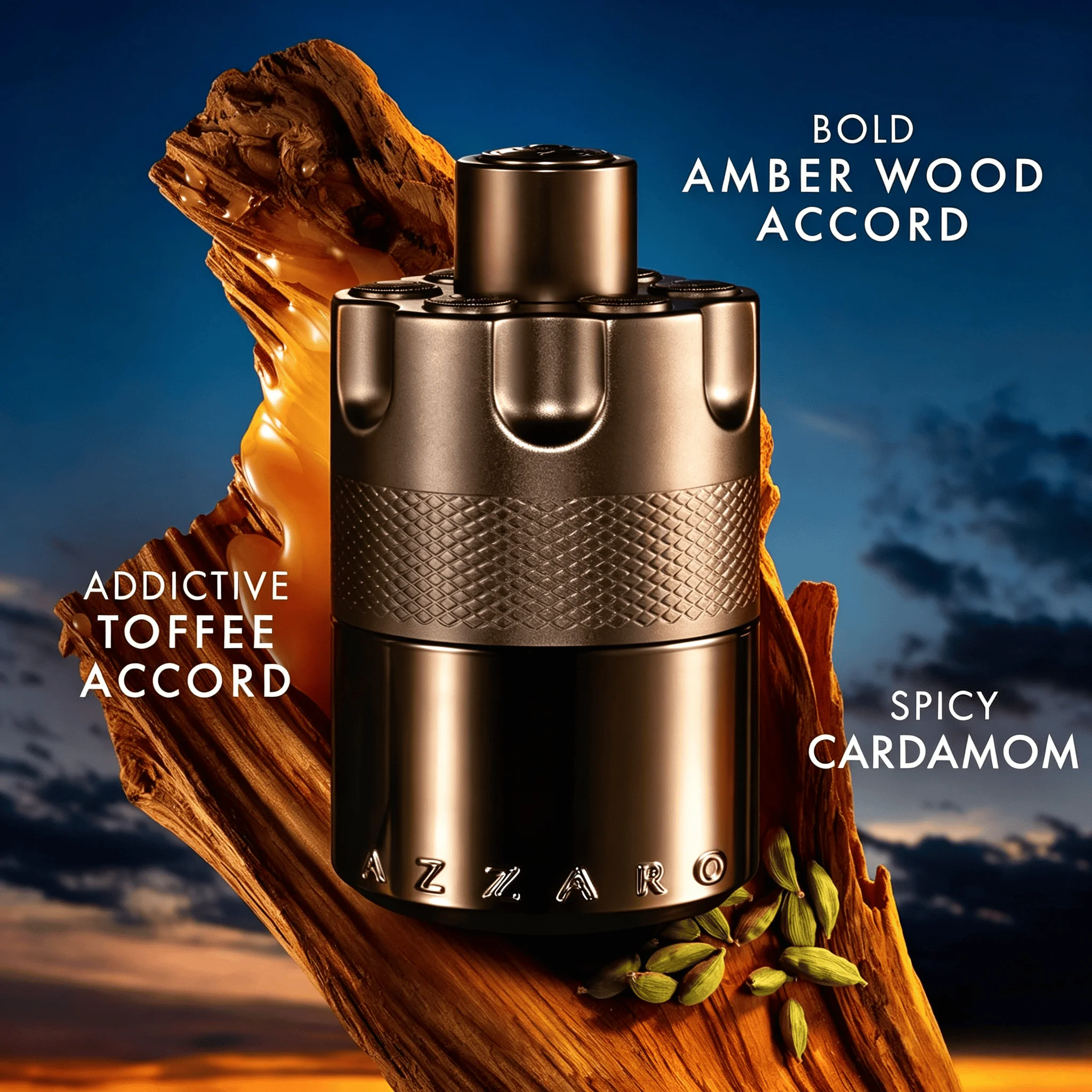 Azzaro The Most Wanted Eau de Parfum Intense - Woody & Seductive Mens Cologne - Fougère, Ambery & Spicy Fragrance for Date Night - Lasting Wear - Luxury Perfumes for Men