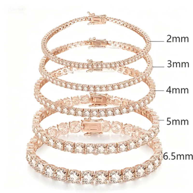 

S925 sterling silver tennis bracelet with 7.0-8.0mm moissanite gemstones, perfect as a gift for Western holidays.