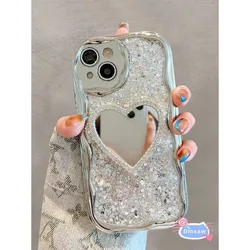 For Xiaomi 14 13 13T 12 12S 12X 12T Pro Mi 11 Lite Pro 10 10S 10T Lite Phone Case Princess Minimalist Style Diamond Mirror Cover