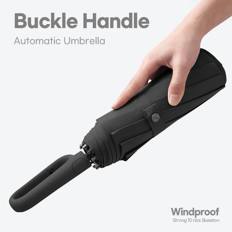 

Windproof Umbrella Strong Buckle Handle Folding Umbrellas for Men Women Portable Outdoor Golf Automatic Umbrella Free Shipping