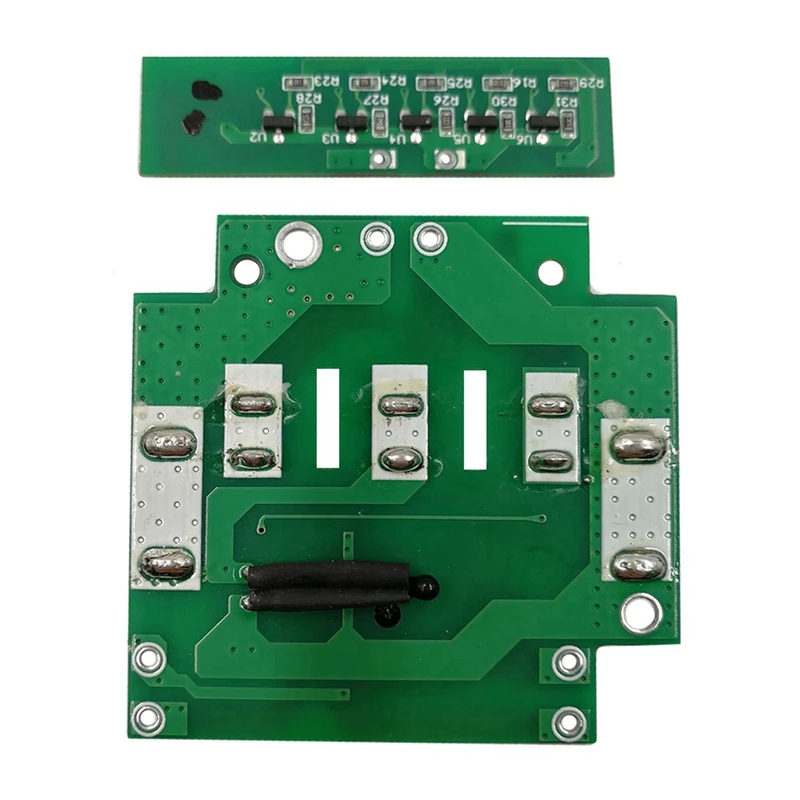 2 pçs 5x21700 bat618 5 núcleo caixa de bateria li-ion pcb proteção de carregamento placa de circuito escudo para 18v bat610 bat609