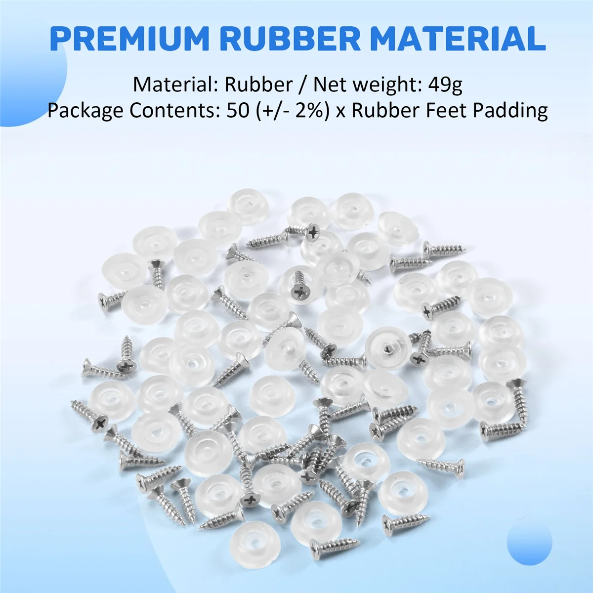 NN89R 50 個家具テーブル椅子脚プロテクター足パッド入りゴム 17 ミリメートル x 6 ミリメートル