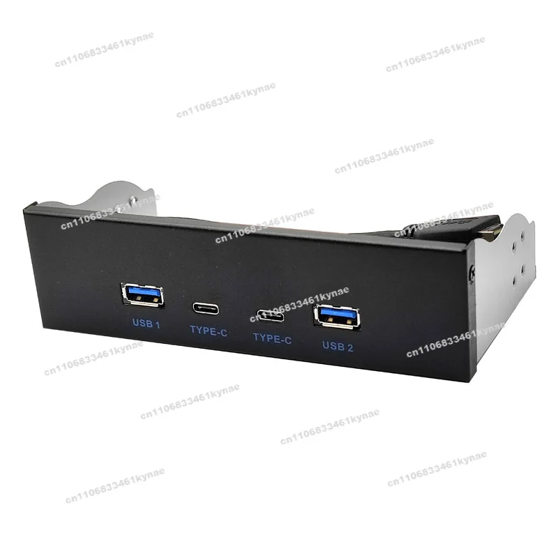 Suitable for USB3.2 TYPE-C Optical Drive Bit 10Gbps Panel 3.5 Inch 5.25 Inch HUB 19PIN To C Port Forward and Reverse Plug