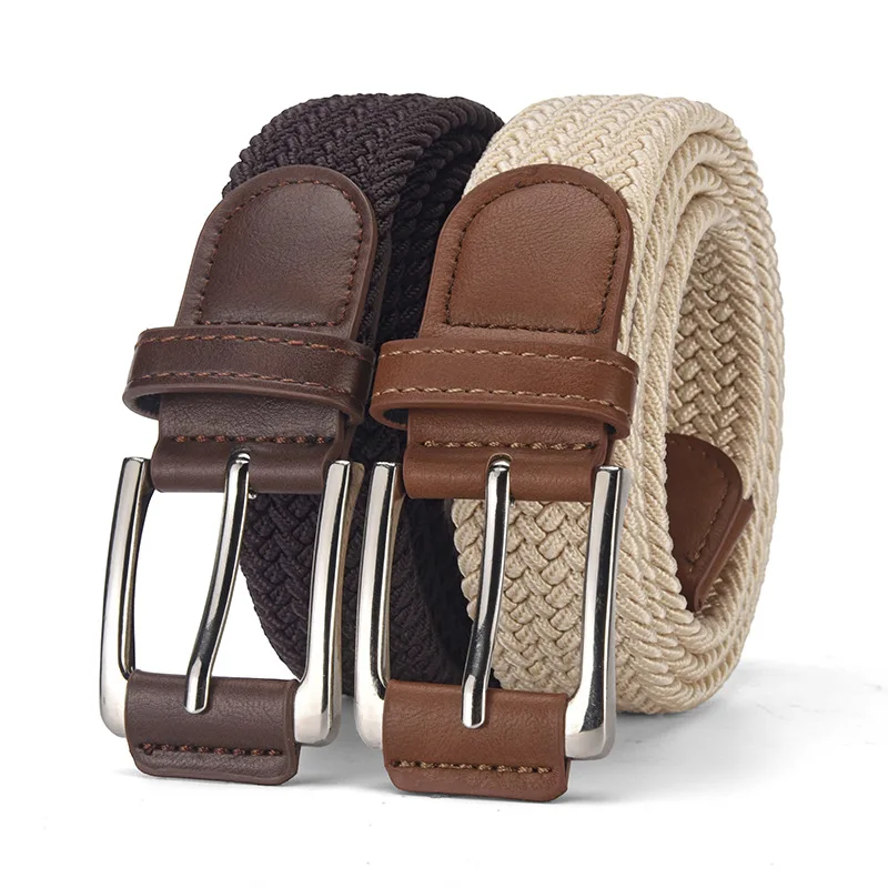 Men Stretch Woven Breathable Alloy Pin Buckle Belt Women High Quality Casual Jeans Canvas Multifunctional Outdoor Belt