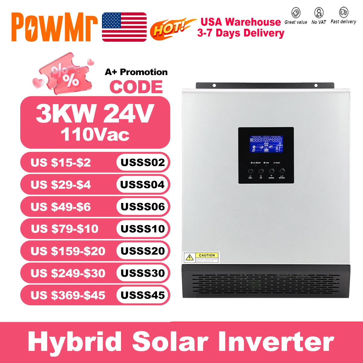 Powmr 3KW 24V Hybri…