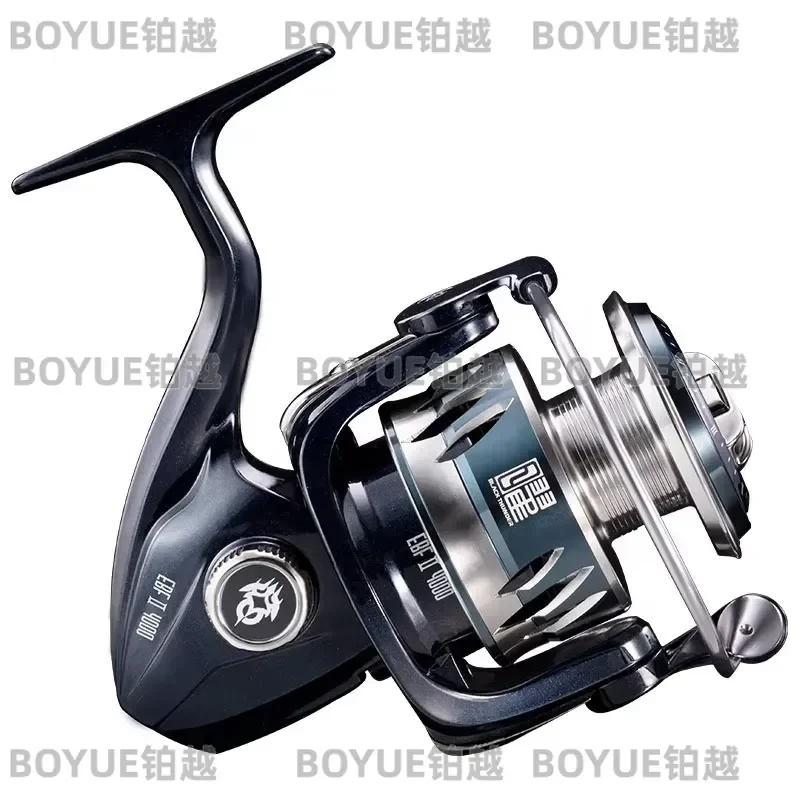 Rotary Fishing Reel Aluminum Spool Water Resistant Saltwater Stream River 5 Plus 1BB Gear Ratio Precise Bait Casting Tackle