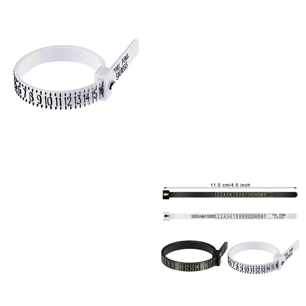  4.5-inch Ring Ruler Measurer Finger Coil Ring Sizing Tool UKSize US Size Measurements Ring Sizer Accessory Insert Guard