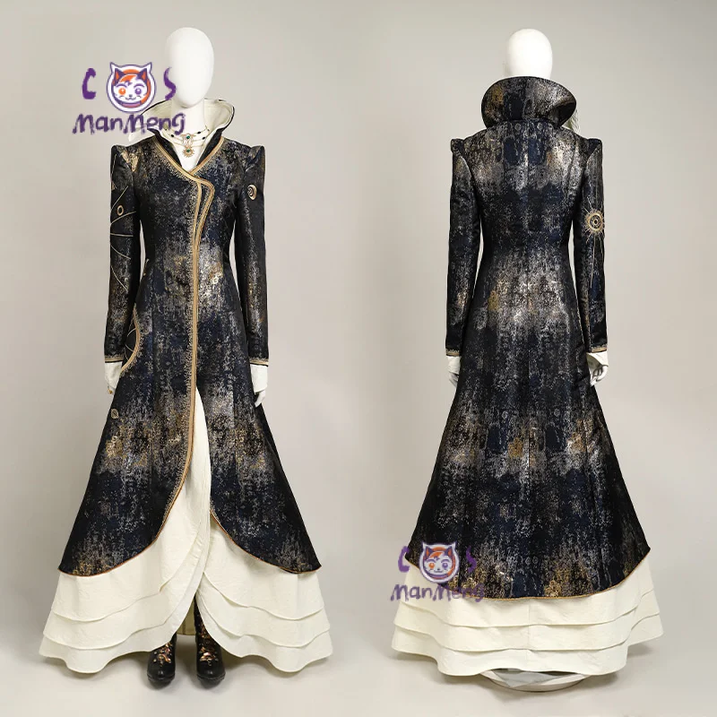 

Madame morrible Wicked Cosplay Costume Exquisite embroidery high-quality outerwear dress shoes earring necklace Halloween suit