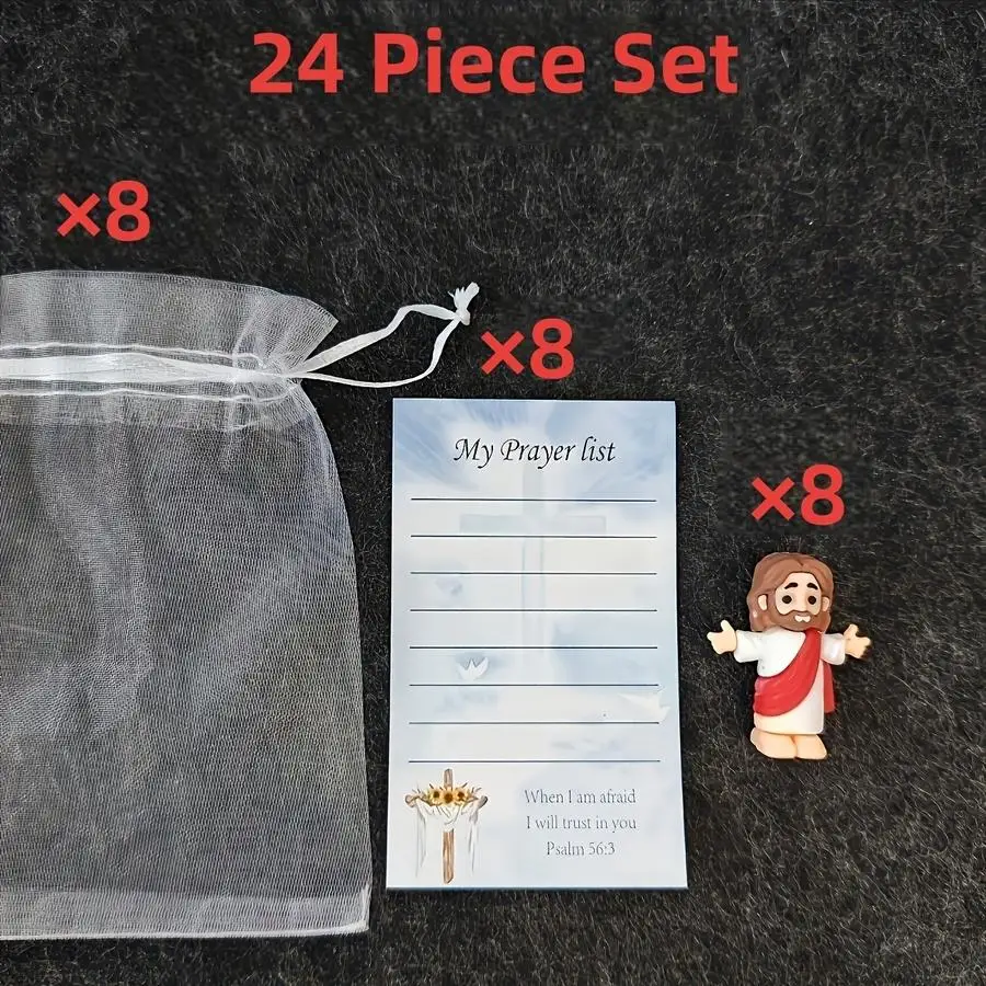 1/5/10/20/50/100pcs Mini Statue and Prayer Card Set- 