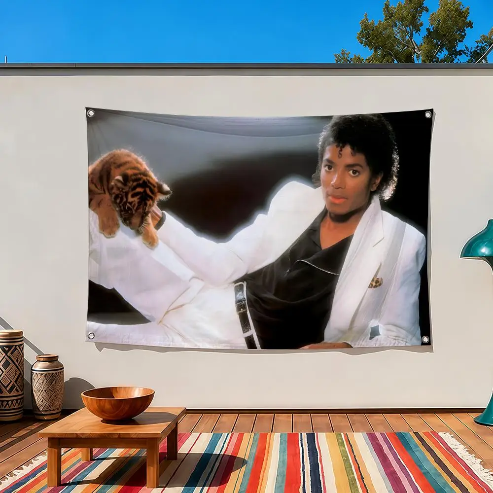Michael Jackson Flags Indoor Outdoor Wall Hanging Suitable For Living Room Bedroom And Camping Decorations