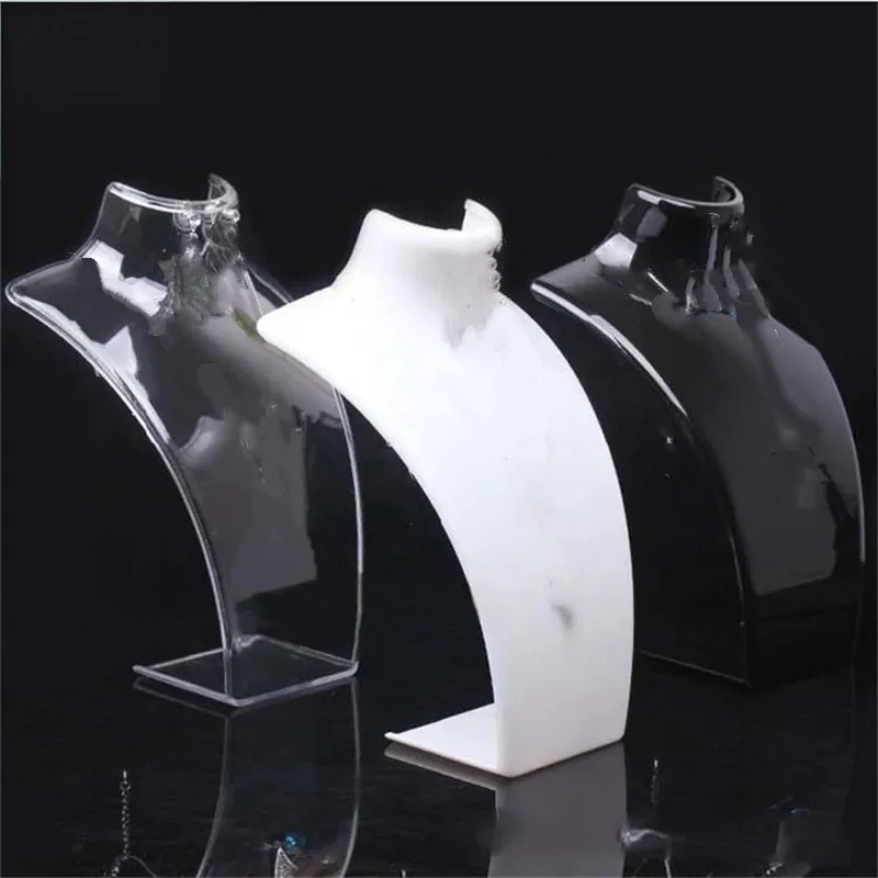 Soporte de exhibición de joyas con forma de cuello para collares, colgantes y pendientes, organizador sencillo para el hogar y tienda